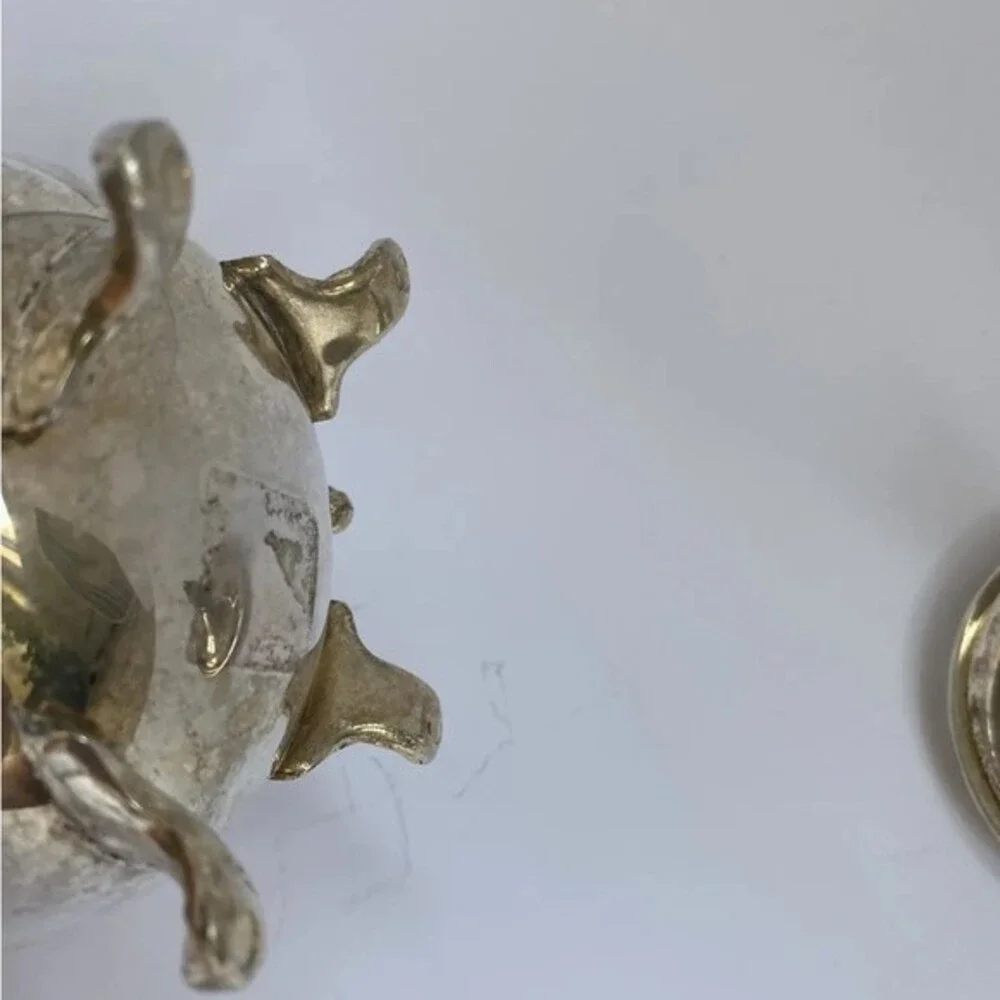 Vintage I.S.Co. Silver Plated Creamer With Pineapple Lid Tap Footed